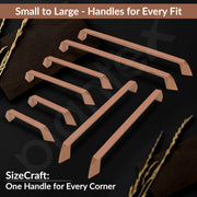 Plantex Cabinet Handle/Kitchen Cabinet Door Handle/Wardrobe/96 mm Cupboard Handle/Door Pull-Push Handle for Home/Office - Pack of 2 (Rose Gold)