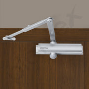 Plantex Heavy Duty Door Closer/Automatic Door Closer for Wooden Door/55 Kg Hydraulic Door Closer for Home/Office/Hotel/Wide 180 Degree Opening (ISO 9001 Certified) - Silver
