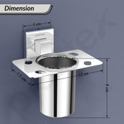 Plantex Tumbler Holder for Bathroom/Stainless Steel Toothbrush Holder/Toothpaste Holder/Bathroom Accessories - (Chrome)