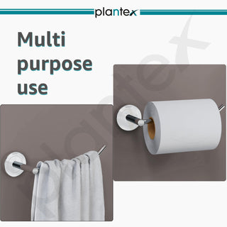 Plantex Stainless Steel Toilet Paper Roll Holder/Tissue Paper Holder for Toilet/Toilet Roll Holder for Bathroom Accessories (Chrome)