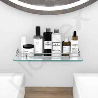 Plantex Premium Transparent Glass Shelf for Living Room/Kitchen/Bathroom Glass Shelf/Bathroom Accessories Set/Kitchen Organizer - (Polished 12x6 -Pack of 1)