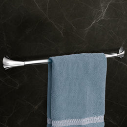 Plantex Smero Pure Brass Towel Hanger for Bathroom/Single Towel Rod/Towel Bar/Bathroom Accessories - Craft (24 Inch-Chrome)