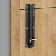 Plantex Stainless Steel 8-inch Tower Bolt/Tower Bolt for Home,Offices Doors and Windows/Tower Bolt for Main Door/Wardrobe Door Latch/Kundi/Chitakini/Door Latch for Windows (Black Finish, Pack of 8)