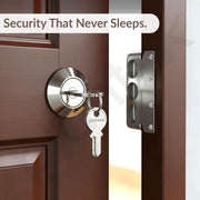 Plantex Heavy Duty Rim Locks for Main Door/Night Latch Lock with 4 Keys/Tribolt Lock with 5 Years of Warranty/Suitable for Inside Opening Door- Pack of 1 (Satin White & Chrome)
