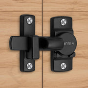 Plantex Door Latch/Door Lock Latch for Bathroom/Bedroom/Balcony/Flip Latch Lock for Door/Chitkani/Baby Latch for Bathroom/Door Stopper - Pack of 3 (Black)