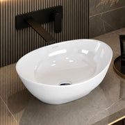 Plantex Ceramic Basin/Wash Basin for Bathroom/Tabletop Wash Basin/Bathroom Basin (Cadiz, White)