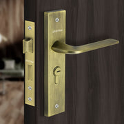 Plantex Heavy-Duty Door Lock Set - Main Door Lock Handle Set/ 6-Lever Lock Mechanism with 3 Years of Warranty/Mortise Lock with 3 Keys, Brass Lockbody & Cylinder (8105 -Brass Antique)