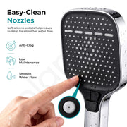 Plantex Hand Shower for Bathroom/3 Mode Multifunctional Shower/5-Inch ABS Plastic Silicone Handheld Shower/Easy Mode Switching – (Chrome, APS-679)