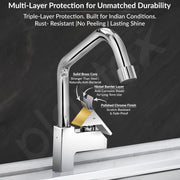 Plantex Pure Brass Sink Tap for Kitchen with 360Ãƒâ€šÃ‚Â° Swivel Spout/Kitchen Sink Tap with Water Saving Aerator-7 Year Warranty (PRI-313-Mirror-Chrome Finish)