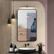 Plantex Aluminium Frame Mirror for Wall/Rectangle Wall Mount Rim Mirror for Bedroom/Dressing Room/Living Room - Black (21x36 Inch)