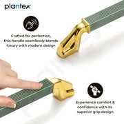 Plantex Aluminium Cabinet Handle/450mm Wardrobe Handle for Home/Cupboard Door Pull-Push Handles for Office - Pack of 2 (Green & Gold)