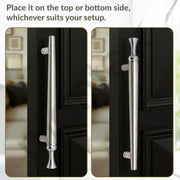 Plantex Main Door Handle/Stainless Steel & Aluminium Door Handle/300mm Pull-Push Handle for Home/Office/Hotel - Pack of 1 (DTMD-413, Satin & Chrome)