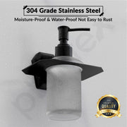 Plantex Liquid Soap Dispenser for Bathroom/304 Grade Stainless Steel Shampoo Dispenser/Handwash Dispenser/Bathroom Accessories - Pack of 1 (PMB-2407, Z-Black)