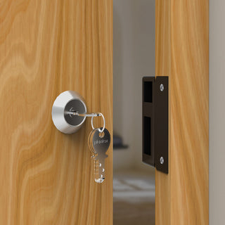 Plantex Heavy Duty Night Latch Door Lock with Key & Knob for Main Door/Inside Opening for Home,Hotel,Office - (Z-Black)