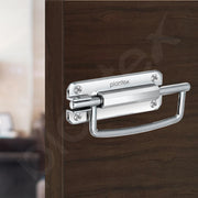 Plantex Door Stopper/5 Inch Baby Latch Kadi/Door Latch for Bathroom/Door Lock for Home/Office Doors - Pack of 4 (Chrome)