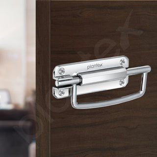 Plantex Door Stopper/5 Inch Baby Latch Kadi/Door Latch for Bathroom/Door Lock for Home/Office Doors - Pack of 4 (Chrome)