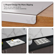 Plantex Heavy Duty Stainless Steel Chopping Board Large/Vegetable Chopping Board for Kitchen Countertop/Anti-Bacterial, Non-Slip, Vegetable Cutting Pad (Size- 41 X 29 cm)