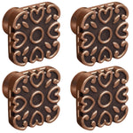 Plantex Knobs for Drawer/Square Drawer Knobs/Knobs for Cabinets/Pull-Push Knobs for Kitchen/Bedroom Drawer - Pack of 4 (DTK-299, Copper Antique)