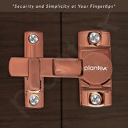 Plantex Door Safety Lock/Flip Latch Lock for Door/Chitkani/Lock Latch for Main Door/Baby Latch for Bathroom/Bedroom/Balcony/Door Stopper - Pack of 2 (Rose Gold)