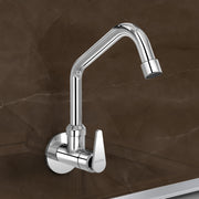 Plantex LEA-710 Pure Brass Kitchen Sink Tap with Brass Wall Flange and Teflon Tape/360Ãƒâ€šÃ‚Â° Swivel Spout Tap for Kitchen Sink -7 Year Warranty by Plantex (Mirror Chrome)