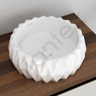 Plantex Ceramic Tabletop Round Washbasin for Bathroom/Countertop Bathroom Sink/Bathroom Wash Basin with 10 Years Glaze Warranty by Plantex (White - 15 x 15 x 6 Inch)