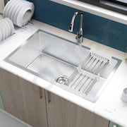 Plantex Guaranteed 304 Grade Stainless Steel Kitchen Sink/Sink For Kitchen with 7 Years of Warranty by Plantex/Single Bowl Sink with All Fittings & Drain Rack Included (Silver Matt - 30x18 Inches)