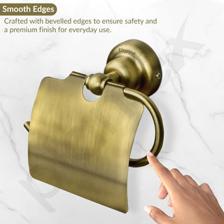 Plantex 304 Grade Stainless Steel Toilet Paper Roll Holder/Toilet Paper Holder in Bathroom/Kitchen/Bathroom Accessories - Skyllo (Antique)