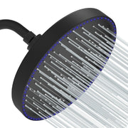 Plantex ABS Round Shower Head with LED/360Â° Rotatable Rain Shower Head for bathroom/Pressurized Shower Head/Hand shower head for bathroom/Showers for bathroom-(Black)