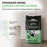 Plantex Lexora Tile Adhesive for Terracotta/Ceramic & Quarry Tiles/Polymer Modified Cement Adhesive for Floor & Wall Tiles Fixing/ Kitchen & Bathroom  Use - 20kg (LX-04, Grey)