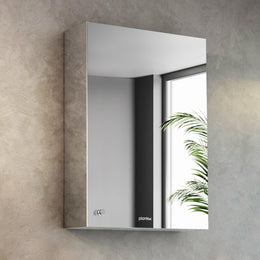 Plantex Premium Bathroom Mirror Cabinet/304 Grade Stainless Steel Mirror Cabinet/Bathroom Shelf for Wall - (14x20 Inch - Chrome)