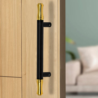 Plantex Heavy Duty Main Door Handle/14 Inch Door Handle for Main Door/Pull Push Handle for Glass/Wooden Door – Pack of 1 (121,Black & Gold) - 3 Years Warranty