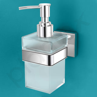 Plantex Heavy-Duty Stainless Steel Liquid Soap Dispenser/Hand Wash Dispenser/Shampoo Dispenser/Bathroom Accessories -Aqua (Chrome)