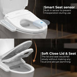 Plantex Smart Commode for Toilet/One Piece Commode with Smart Toilet Seat/Floor Mount Toilet - S Trap (White)