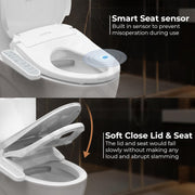 Plantex Smart Commode for Toilet/One Piece Commode with Smart Toilet Seat/Floor Mount Toilet - S Trap (White)