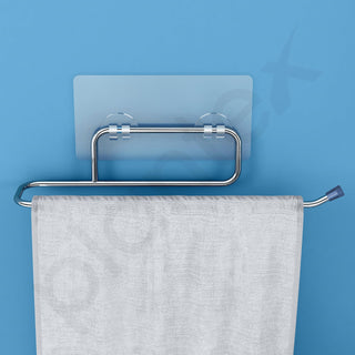 Plantex Self Adhesive Stainless Steel Towel Holder/Towel Hanger/Towel Ring for Bathroom/Bathroom Accessories - Pack of 3 (Chrome)
