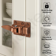 Plantex Cabinet Latch Ã¢â‚¬â€œ Heavy-Duty Hatch Case Bolt for Storage Units, Toolboxes, Kitchen Cabinets & Cupboards- Pack of 2 (Rose Gold)