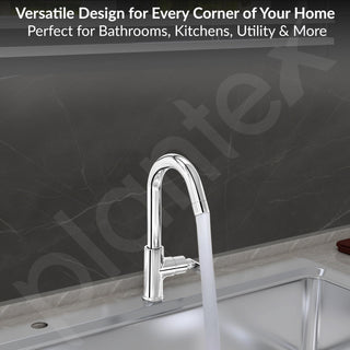 Plantex Pure Brass Sink Tap for Wash Basin with 360° Swivel Spout/Kitchen Tap with Water Saving Aerator- 7 Year Warranty (BAL-512 -Chrome Finish)