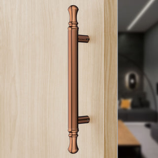 Plantex Heavy Duty Main Door Handle - 14 Inch Pull-Push Handle for Glass & Wooden Doors - Pack of 1 (PVD Rose Gold) - 3 Years Warranty