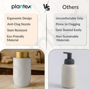 Plantex Ceramic Soap Dispenser for Washbasin/Hand Soap Dispenser/Soap Dispenser for Kitchen/Bathroom Accessories - Pack of 1