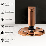 Plantex Door Stopper for Home/Floor Mounted Doors Stopper/Door Stoppers for Hotel/Office -Pack of 1 (Rose Gold)
