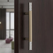 Plantex Heavy-Duty Golden Lotus 14 Inch Main Door Handle for Home/Glass & Wooden Door/Pull-Push Handle for Home/3 Years Warranty Pack of 1 (Satin White)