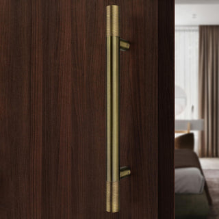 Plantex Heavy Duty Pull-Push Door Handle - 18 Inch Antique Brass (Wood/Glass) - 3 Years Warranty