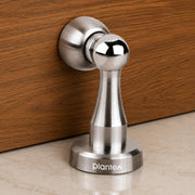 Plantex Door Stopper for Home/Drill Free Stopper/Stainless Steel Self Adhesive Door Magnet for Home/Door Magnet Stopper for Office/Hotel - Pack of 1 (Matt)