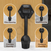 Plantex Door Stopper for Main Door/5-Inch Stopper with Rubber Grip/Stoppers for Wooden Door/Stops for Door â€“ Pack of 3 (Z-Black)