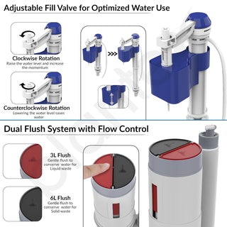 Plantex 10 Inch Ball Cocke for Flush Tank/Dual Siphon Flush Valve/Water-Saving Toilet Repair Kit for One Piece Toilet/Cistern Flush Tank Kit - (Set of 1)