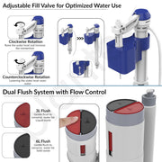 Plantex 10 Inch Ball Cocke for Flush Tank/Dual Siphon Flush Valve/Water-Saving Toilet Repair Kit for One Piece Toilet/Cistern Flush Tank Kit - (Set of 1)