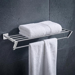 Plantex 304 Grade Stainless Steel Towel Hanger for Bathroom/Towel Rack/Towel Rod/Bathroom Accessories -Decan (24-inch - Chrome)