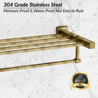 Plantex 304 Grade Stainless Steel Bathroom Towel Rack/Towel Hanger Stand/Towel Bar/Bathroom Accessories - Splash (Antique Finish)