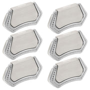 Plantex Drawer Kadi/3 Inch Chest Handle for Drawer/Rectangular Cabinet Kadi/Pull-Push Kadi for Home/Office Drawer - Pack of 6 (DTK-296, Satin White & Chrome)