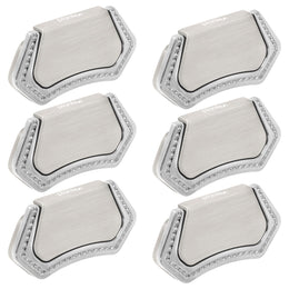 Plantex Drawer Kadi/3 Inch Chest Handle for Drawer/Rectangular Cabinet Kadi/Pull-Push Kadi for Home/Office Drawer - Pack of 6 (DTK-296, Satin White & Chrome)
